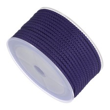 Nylon Twisted Cord 3mm 11 Yards Trim Braided Rope for Decor Necklace Dark Purple