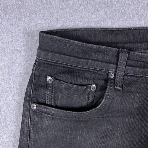 Rag & Bone Jeans Mens 33x34 Black Fit 2 Slim Standard Issue Button Fly Denim - Picture 2 of 13