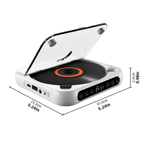1set CD Player With Wired Earphone 5V2A Bluetooth 5.3 Home Use Audio Equipment - Picture 2 of 16