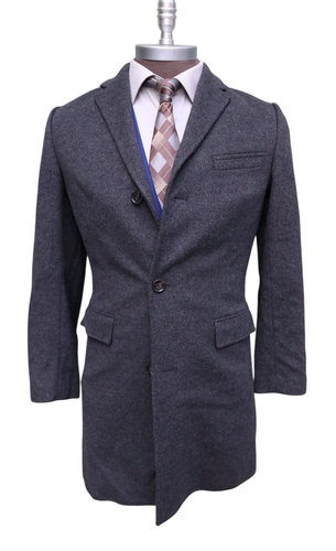 J. Crew Ludlow Wool Cashmere Gray Three Button Winter Long Full Coat Men’s 38R - Picture 2 of 7