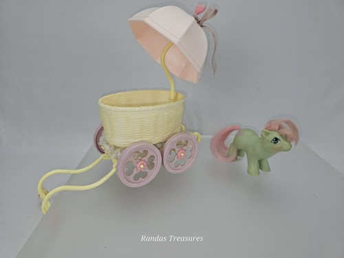 Vintage 1985 My Little Pony Kinderwagen Buggy + "Baby Cuddles" & Zubehör - Bild 8 von 14