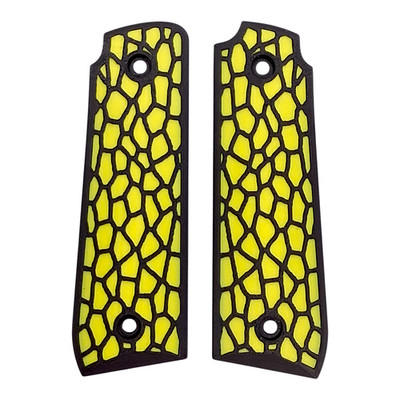 Yellow & Black Reptile Printed Ruger Mark IV 22/45 Grips MK 4