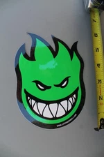 Spitfire Skateboard Wheels Green Fire Face Punk Z6 Vintage Skateboarding STICKER