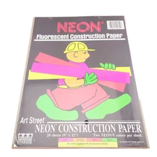 Vintage 1990 NEON Construction Paper Riverside 9"x12" Art Street