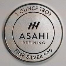 1 oz .999 Fine Silver - Asahi Round 95.99 per troy oz