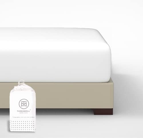 Cotton Fitted Sheet Size - 300 Thread Count 1 Piece Hotel 15 Inch Twin White - Picture 3 of 5