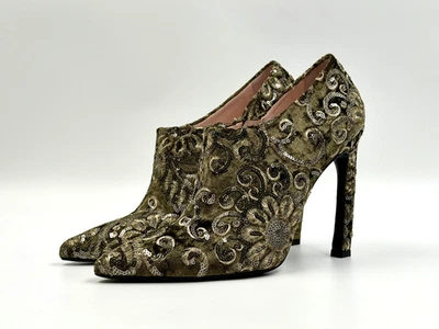 CHARLES JOURDAN ANKLE SHOE ARIA BROCARD - KHAKI - SIZE 38 - Bild 1 von 4