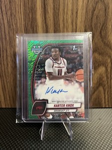 2024-25 Bowman Chrome University Karter Knox #41 Auto Green Shimmer 1st RC 