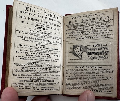 Lady’s Almanac 1856 Boston Bildertuch Buch Werbung Bildung - Bild 20 von 24