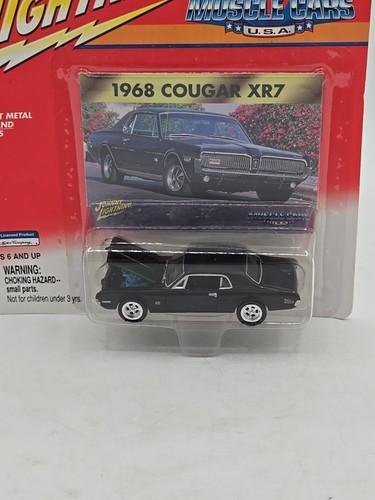 2000 JOHNNY LIGHTNING MUSCLE CARS USA 1968 COUGAR XR7 NEW 1:64 BLACK - Picture 2 of 6