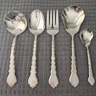 ONEIDA SATINIQUE Serving Set 5 Casserole Spoon Fork Community STAINLESS Flatware