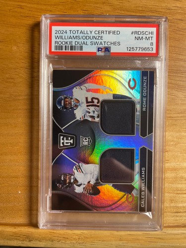 *JERSEY* WILLIAMS / ODUNZE ROOKIE DUAL SWATCH - 2024 TOTALLY CERTIFIED PSA 8 - Bild 2 von 3