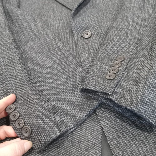 Vtg Chaps Ralph Lauren 38S Gray Tweed 100% Wool Blazer Jacket Sport Coat Classy - Picture 7 of 16