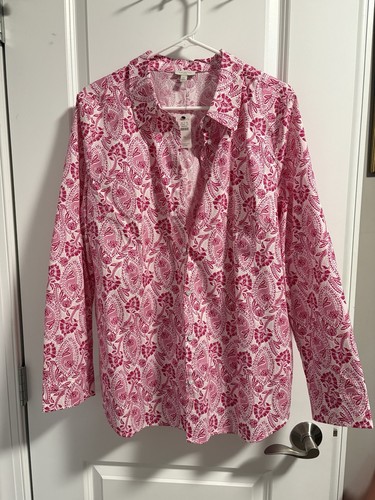 Talbot Pink Floral Talbots xl button up with Bonus Talbot Pink xl Tshirt