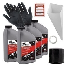Factory Racing Parts SAE 10W-40 4qt Oil Change Kit Fits Yamaha FZ8N, XVS13A/B/C 36.99 per gallon
