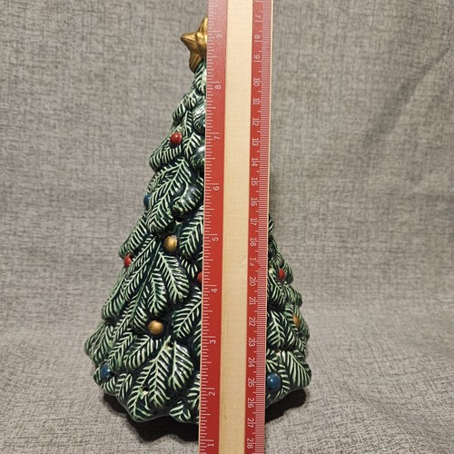 Vintage 1Pc Ceramic Christmas Tree Made In Brazil for scent Beads Holiday W/box - Picture 10 of 11
