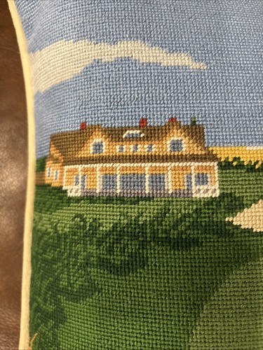 Kiawah Island Ocean Course Golf Club Smathers Branson Needlepoint Pillow-16x16 - Picture 6 of 22