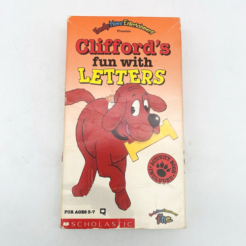 Cliffords Fun With Letters VHS Tape 1992 Kids Alphabet Learning Educational Show - Imagen 1 de 8