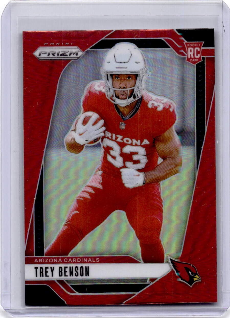 2024 Panini Prizm Football - Trey Benson RED RETAIL SSP ROOKIE CARD #392 RC