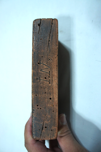 Carved Folk Art Wooden Cookie Wax Mold 1979 Handmade Laxa Family USA - Picture 3 of 6