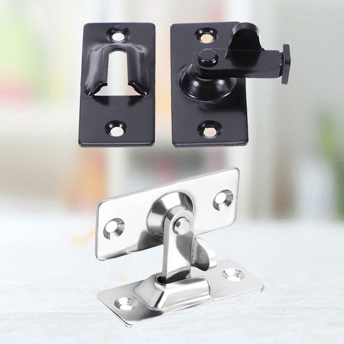 2Pcs Stainless Steel Door Latch Bolt Security Lock Black Silver - Bild 8 von 11