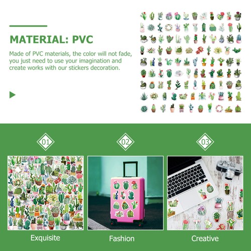 100 Pcs Plante Stickers Autocollants De Voyage Pour Ordinateur Portable - Photo 10/11