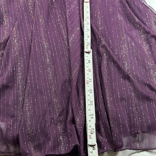 Alexa B Nites NWT Evening Dress 12 Purple Sequins Shimmer Asymmetrical Hi Low - 第 4/8 張圖片