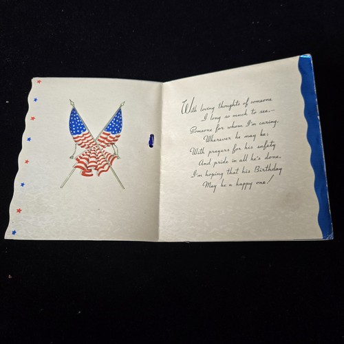 Biglietto auguri soldato seconda guerra mondiale anni 40 militare - Foto 5 di 5