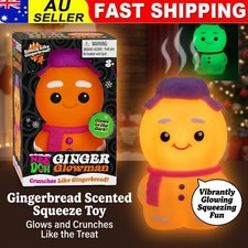 NeeDoh Squishmas Ginger Glowman Glows! Crunchy Squishys Fidget Squeez Toy