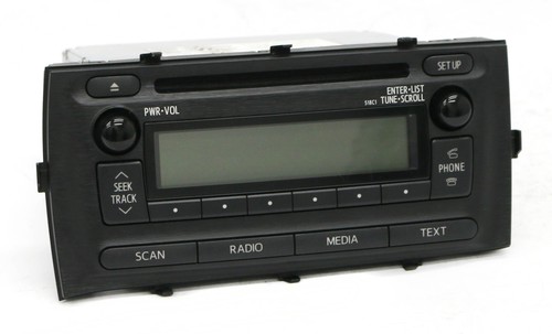 2012-14 Toyota Prius AM FM Radio Single CD Receiver 86120-52D10 Face 518C1 - Picture 3 of 7