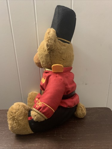 FAO Schwarz Plüschtier Stofftier 11 Zoll Nussknacker Teddybär Spielzeug Soldat Rot Schwarz - Bild 4 von 8
