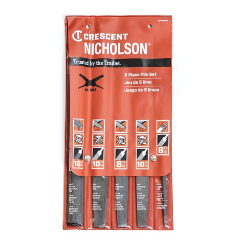 5 Pc 6", 8"& 10" General Purpose File Set - 22040NNN, Multi, One Size - Picture 2 of 2