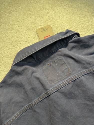 Levi's Sunrise Trucker Giacca Abito Blu Nebulosa Tinto Invecchiato Invecchiato XL Baggy - Foto 11 di 16
