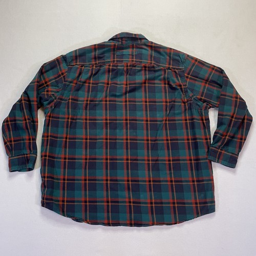 Duluth Trading Co Hemd Herren 2XL grün marine kariert Flanell Knopfleiste Relaxed Fit - Bild 2 von 13