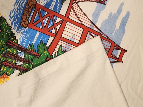 Camiseta Golden Gate Bridge 1990 vintage San Francisco CA talla L puntada única - Imagen 8 de 10