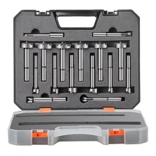 VEVOR Forstner Bit Set 16 Pcs Forstner Drill Bits Set for Wood 1/4