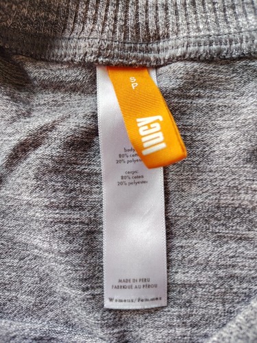 Lucy Heathered Grey Pullover Top Lightweight Sweatshirt Size S Thumbholes - Picture 3 of 7