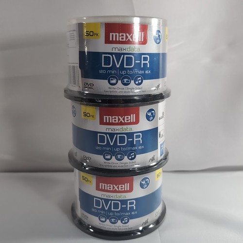 Maxell DVD-R Max Data 50 Pack Pk 4.7 GB 120 Min 16x Write Once Single Sided NEW - Picture 10 of 10