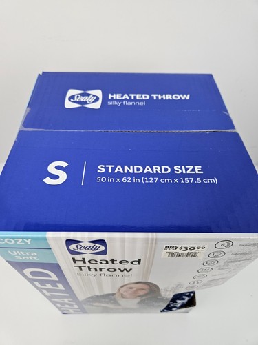 SEALY Heated Electric Throw Blanket 50x62 SILKY FLANNEL 6 Settings NEW! - Picture 5 of 6