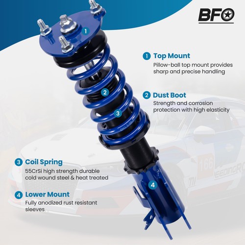 Lowering Coilover Suspension for Honda Civic Coupe FG1 FG2 2006-2011 Twin-Tube - Picture 4 of 12
