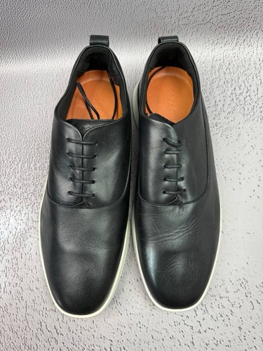 Nuove scarpe lupo e pastore uomo nero bianco incrociato derby pelle US 11 11,5 - Foto 5 di 12
