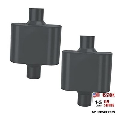 Pair of Single Chamber Performance Race Chambered Muffler 2.25'' 2.25 Inch