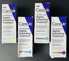 CeraVe Skin Renewing Nightly Exfoliating Treatment Serum Anti Aging 1.7 oz 4Pack