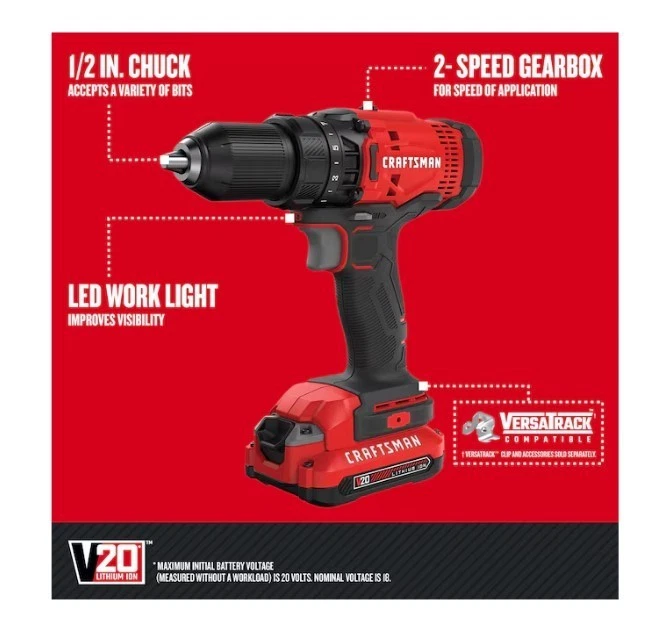 [HOT DEAL] CRAFTSMAN V20 20-volt Max 4-Tool Power Tool Combo Kit with Soft Case - Image 4 of 4