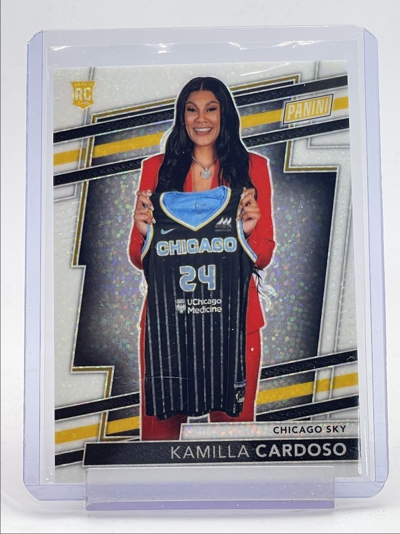 KAMILLA CARDOSO 2024-25 PANINI NSCC VIP ROOKIE WHITE SPARKLE PRIZM RC Q2045