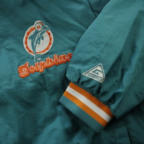 Chaqueta De Colección Miami Dolphins Juvenil Grande Verde Azulado Naranja NFL Fútbol Genuino Años 90 - Imagen 7 de 15