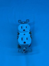 Leviton T5320-W Straight Blade Tamper Resistant Duplex Receptacle, 125 V, 15 A,