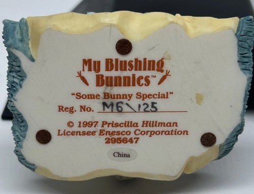 RETIRED My Blushing Bunnies "Some Bunny Special" 1997 Enesco Priscilla Hillman - Bild 5 von 16