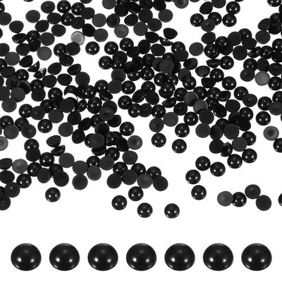Für Crafting 700 Stk. 8mm schwarze halbrunde Perlen