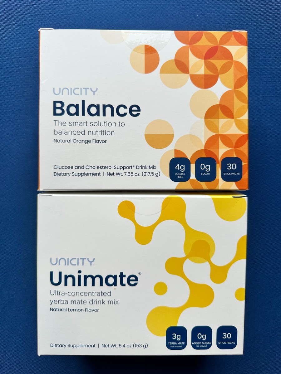Unicity Unimate Natural Lemon or Balance Organe, 5/10/15/30